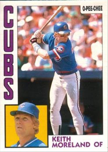 1984 O-Pee-Chee Baseball Cards 023      Keith Moreland